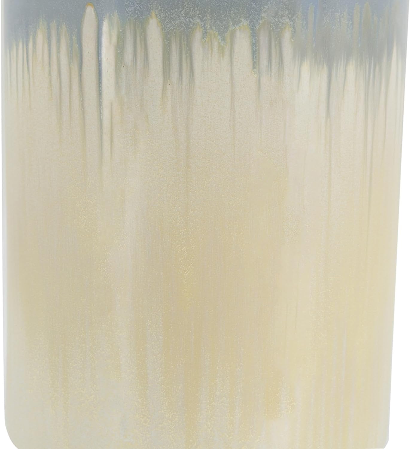 Asian Aesthetics Allure Glaze Ceramic Stool - 13" Dia. x 18" H - Blue/Cream - Decorative Ceramic Stool with Reactive Glaze Finish