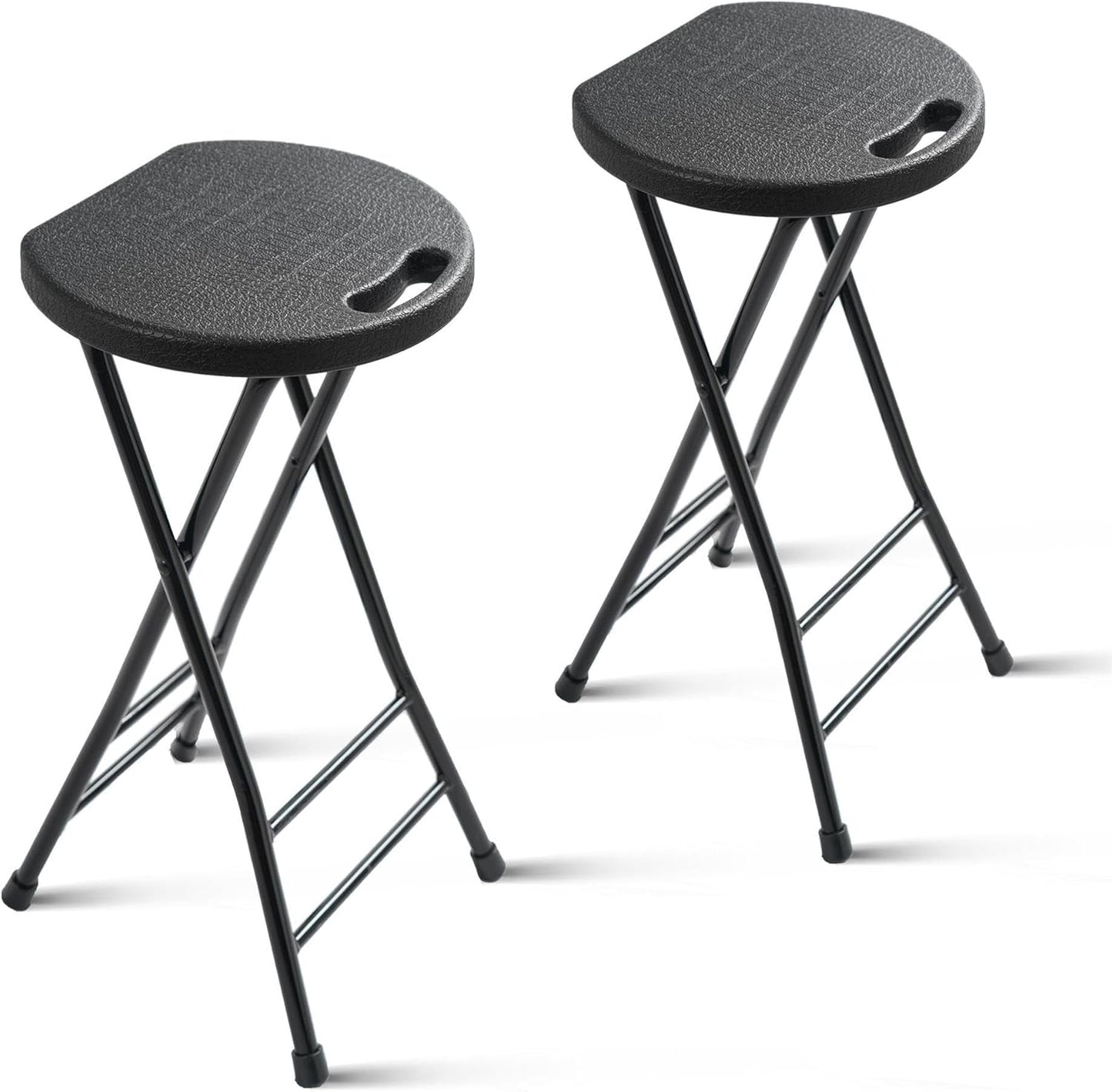 Folding Stool with Handle, Folding Chair,Folding Bar Stool with Non-Slip Feet,600 lbs Capacity,Indoor and Outdoor Foldable Stool for Adults(13"×11.5"×18")