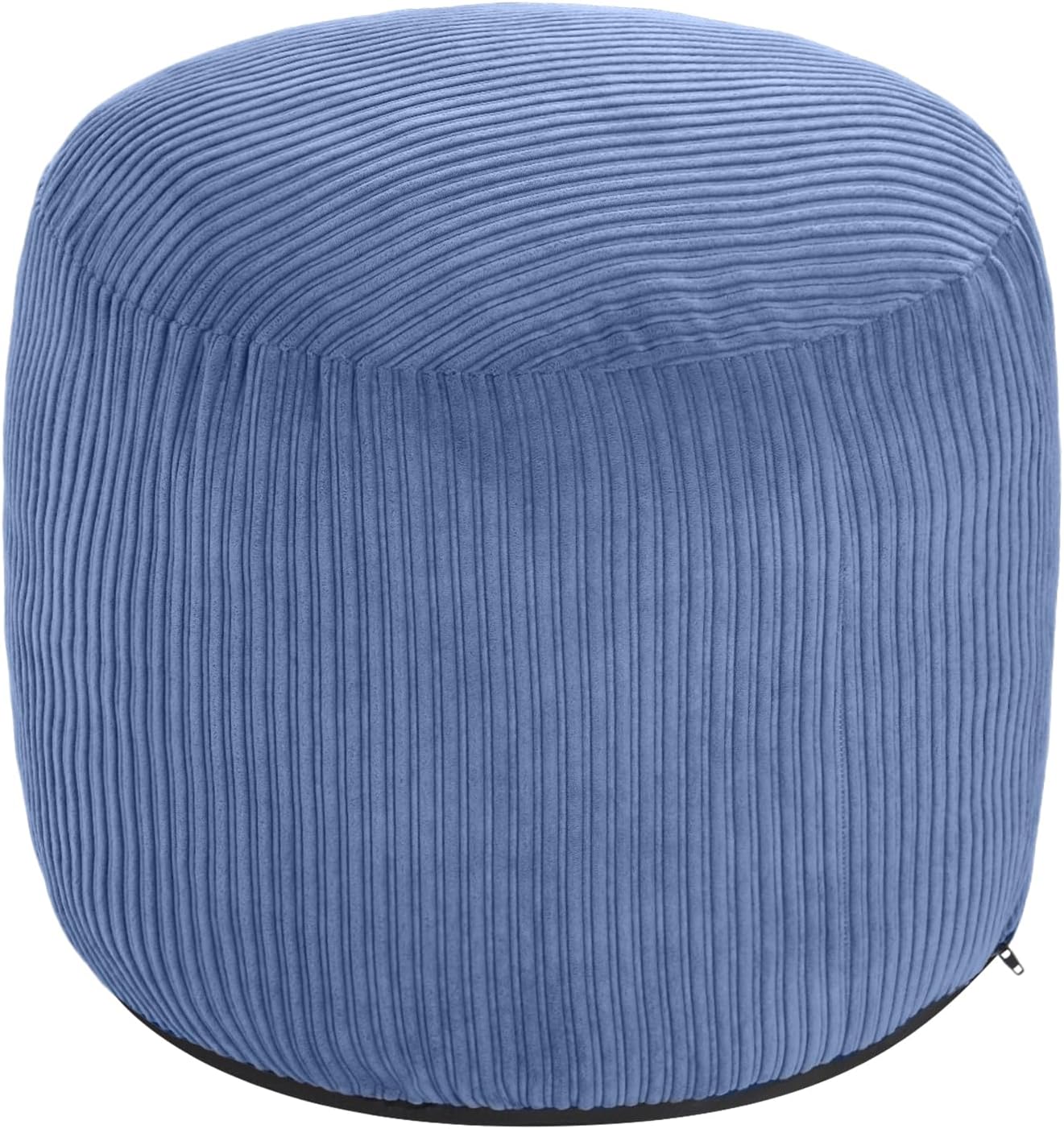 Pouf Ottoman Foot Stools with Foam Small Ottoman for Living Room Corduroy Ottomans Pouf 26x18 Floor Poufs Foot Rest for Chair Dark Grey Hassocks and Ottomans