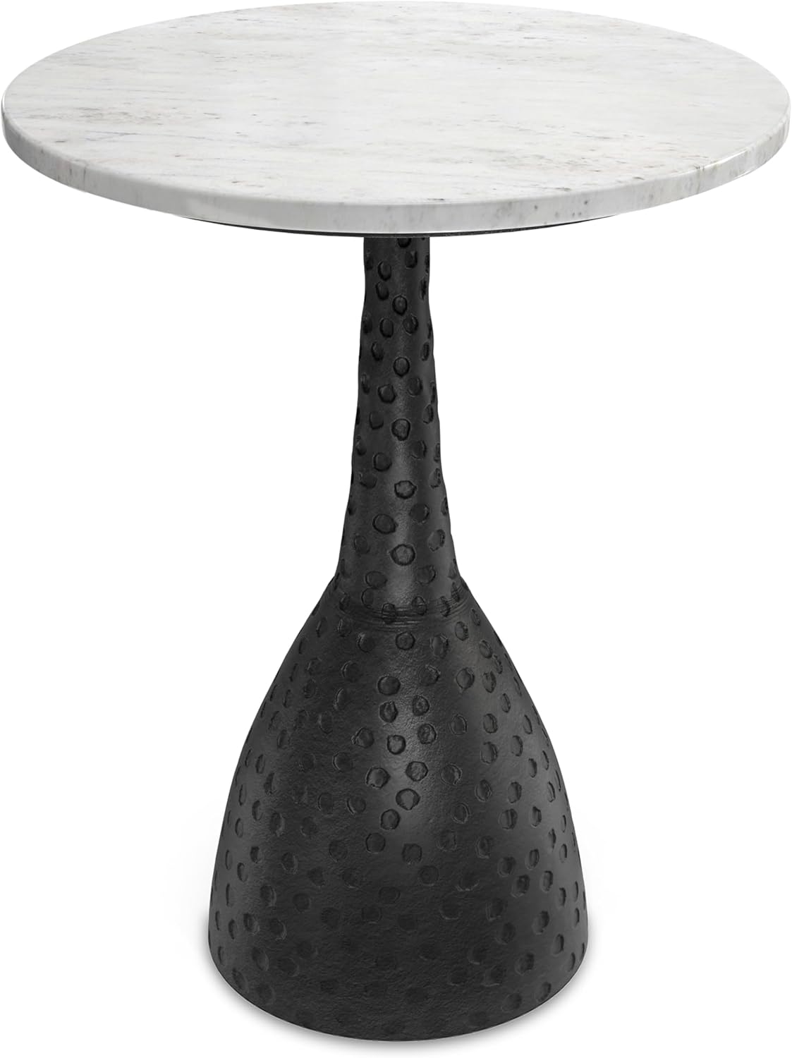 SIMPLIHOME Griffen Industrial 19 Inch Wide Metal Storage Accent Side Table in Antique Silver, Fully Assembled, For the Living Room and Bedroom