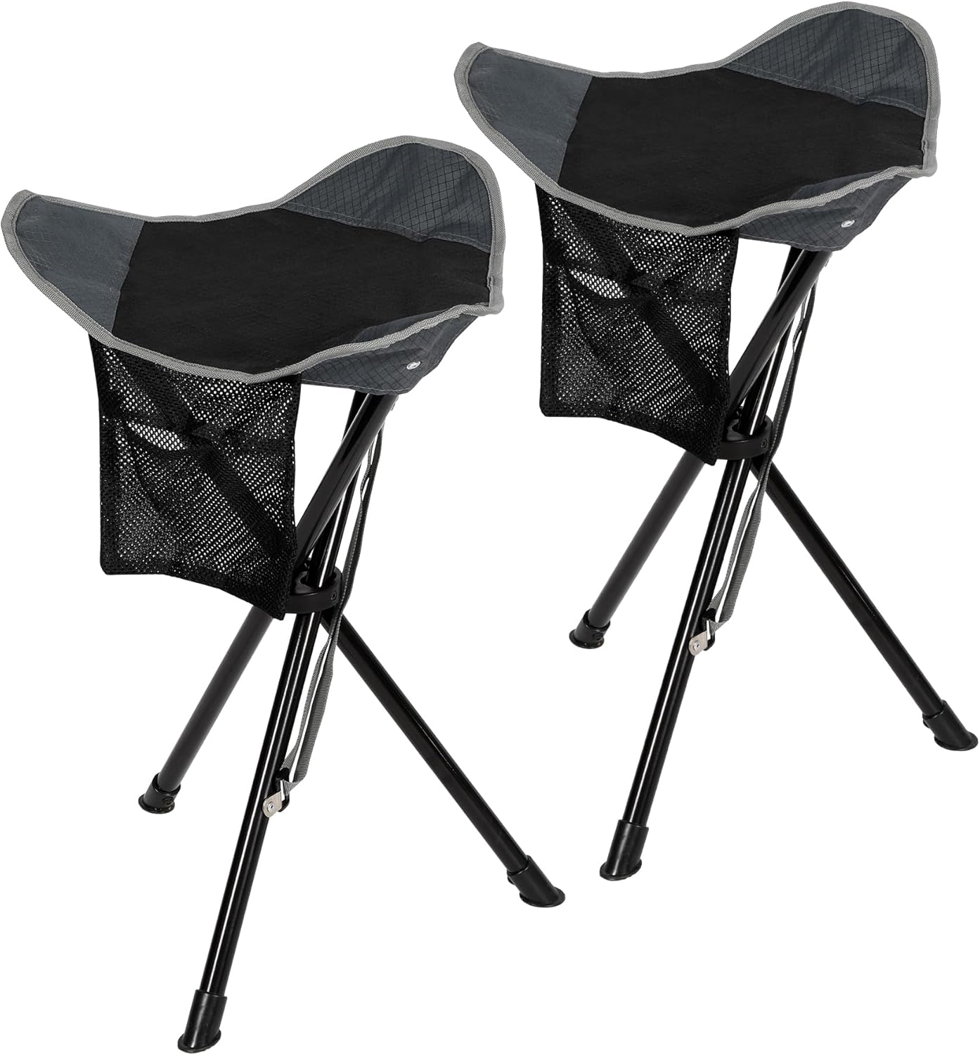 REDCAMP 2 Pack Folding Camping Stools for Adults Heavy Duty, Lightweight Portable Tripod Chairs Seats for Fishing Hunting Backpacking Traveling, Blue