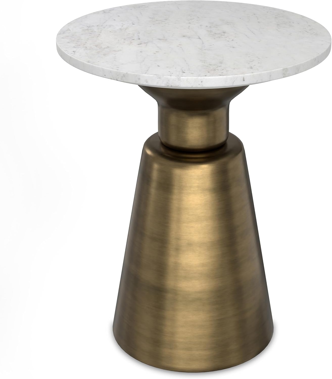 SIMPLIHOME Griffen Industrial 19 Inch Wide Metal Storage Accent Side Table in Antique Silver, Fully Assembled, For the Living Room and Bedroom