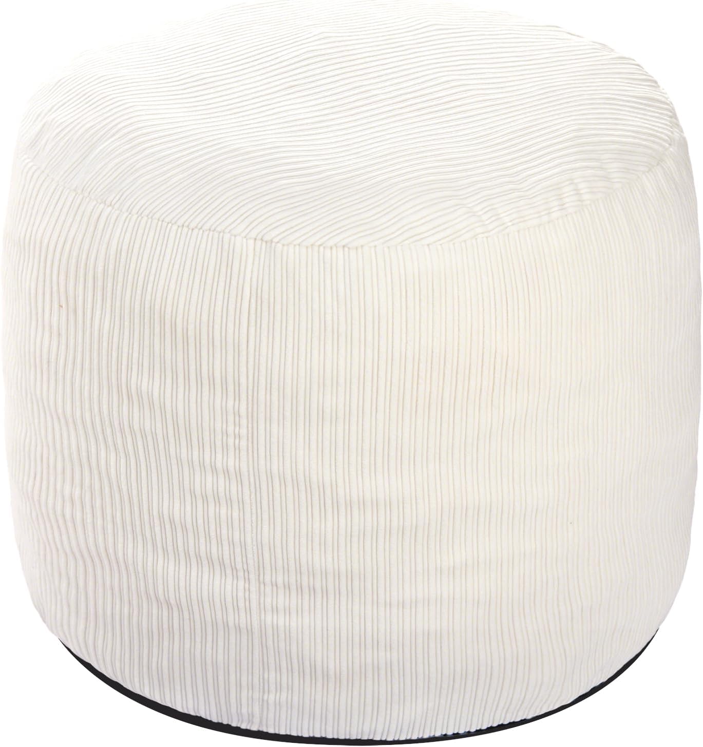 Pouf Ottoman Foot Stools with Foam Small Ottoman for Living Room Corduroy Ottomans Pouf 26x18 Floor Poufs Foot Rest for Chair Dark Grey Hassocks and Ottomans