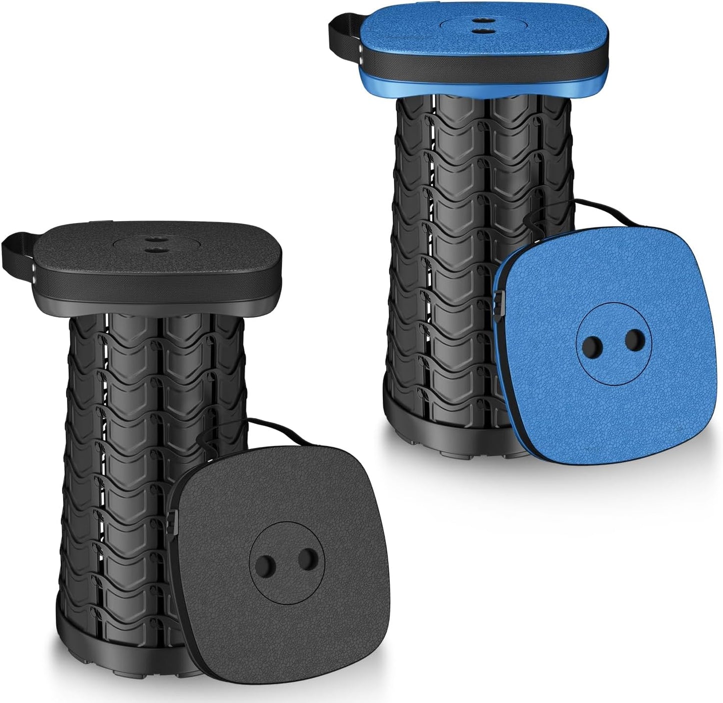 Collapsible Stool with Soft Removable Cushion & Waterproof Carry Bag - Lightweight Folding Stool, 485lbs Capacity, Portable for Adults, Camping, Fishing, Hiking, Outdoor, Travel