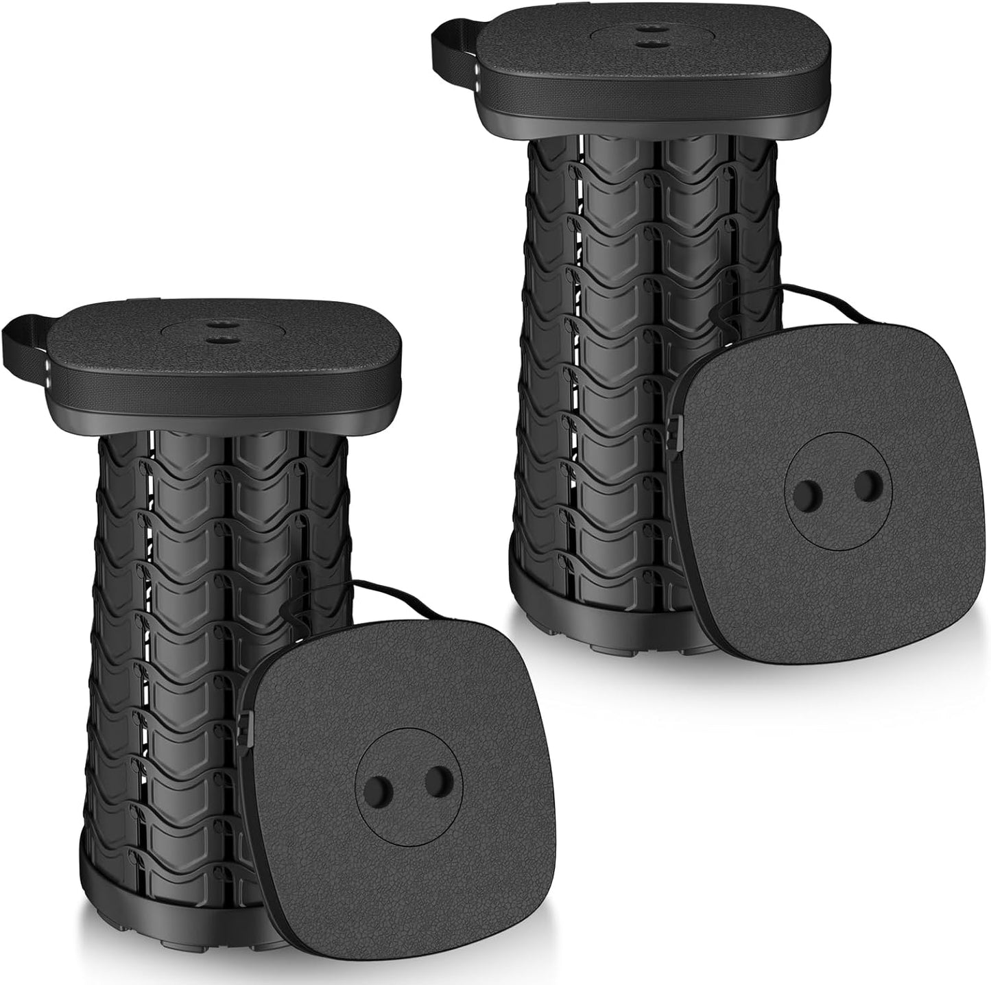 Collapsible Stool with Soft Removable Cushion & Waterproof Carry Bag - Lightweight Folding Stool, 485lbs Capacity, Portable for Adults, Camping, Fishing, Hiking, Outdoor, Travel