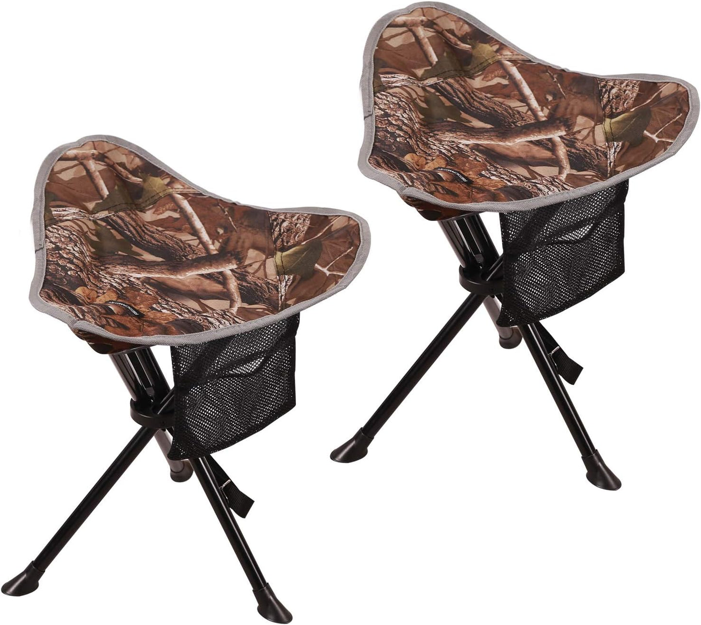 REDCAMP 2 Pack Folding Camping Stools for Adults Heavy Duty, Lightweight Portable Tripod Chairs Seats for Fishing Hunting Backpacking Traveling, Blue