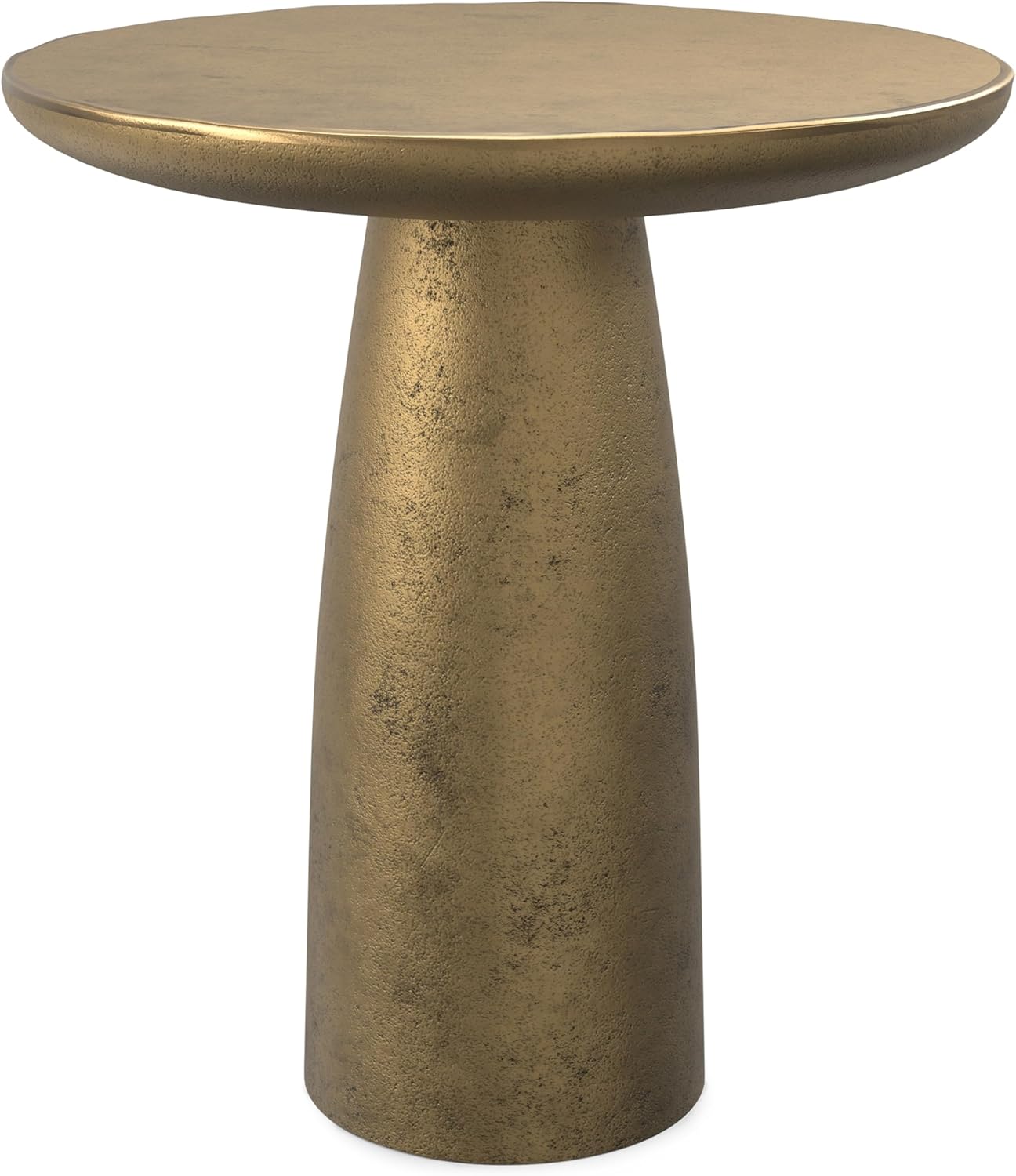 SIMPLIHOME Griffen Industrial 19 Inch Wide Metal Storage Accent Side Table in Antique Silver, Fully Assembled, For the Living Room and Bedroom